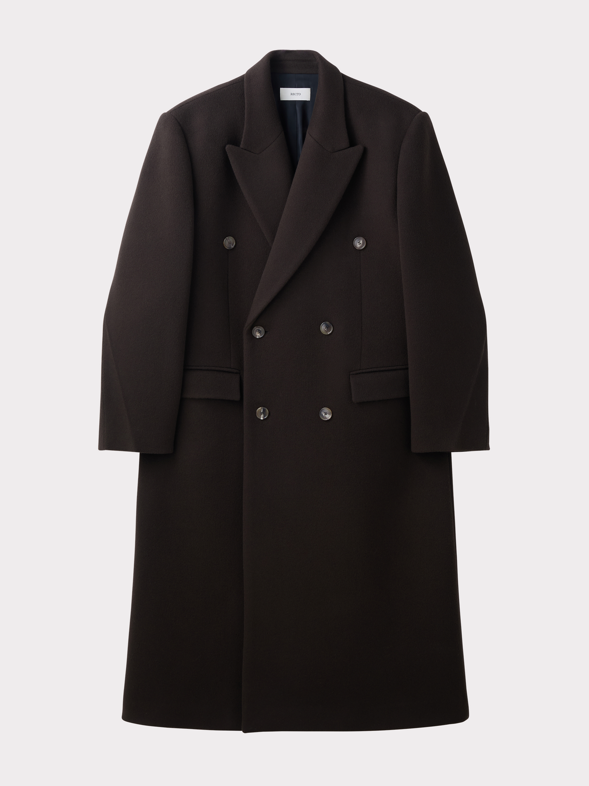 Recto - Classic Tailored Double Breasted Coat (Dark Chocolate) product image 5 | TRAB K-Fashion Australia