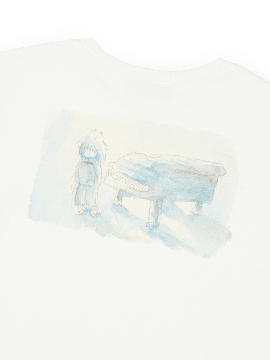 San San Gear - San San X Yuminha Piano T-Shirt (White) product image 5 | TRAB K-Fashion Australia