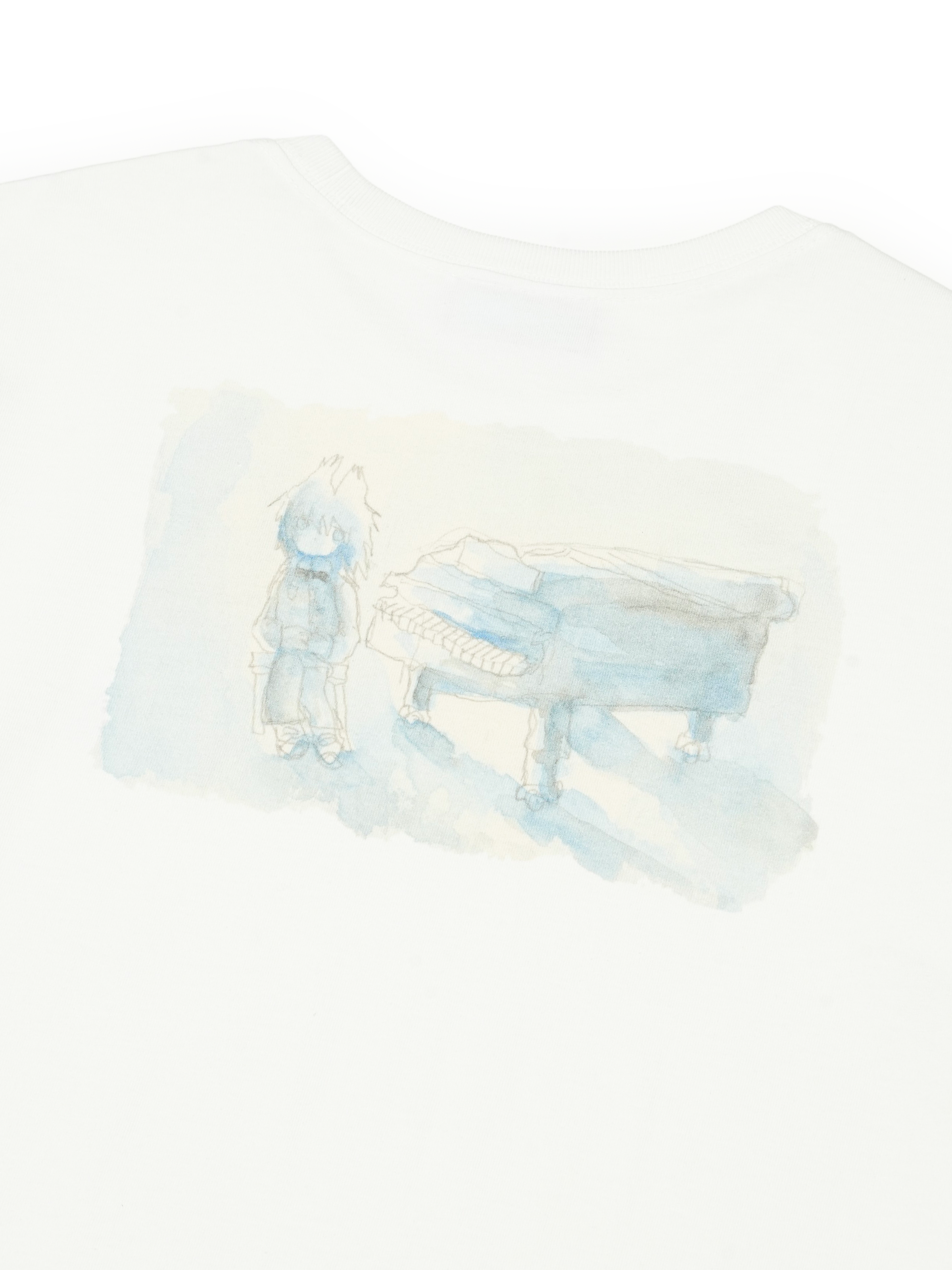 San San Gear - San San X Yuminha Piano T-Shirt (White) product image 5 | TRAB K-Fashion Australia