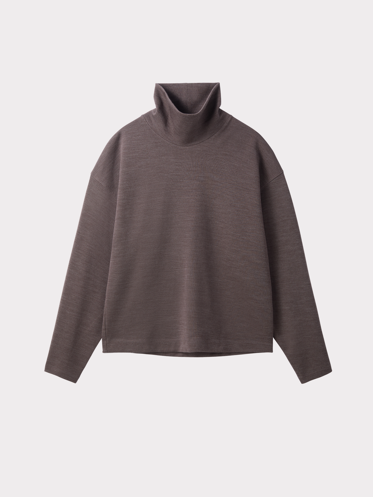 Recto - High Neck Wool Jersey Top (Taupe Brown) product image 5 | TRAB K-Fashion Australia