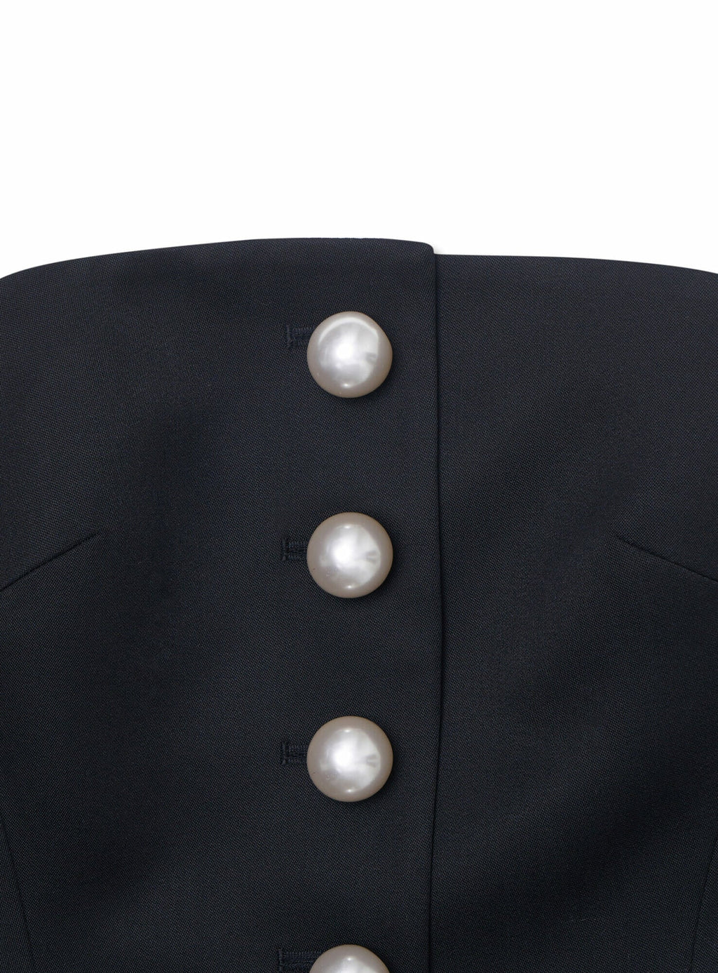Kimhe Kim - Pearl Buttons Wool-Blend Bustier Mini Dress (Black) product image 8 | TRAB K-Fashion Australia