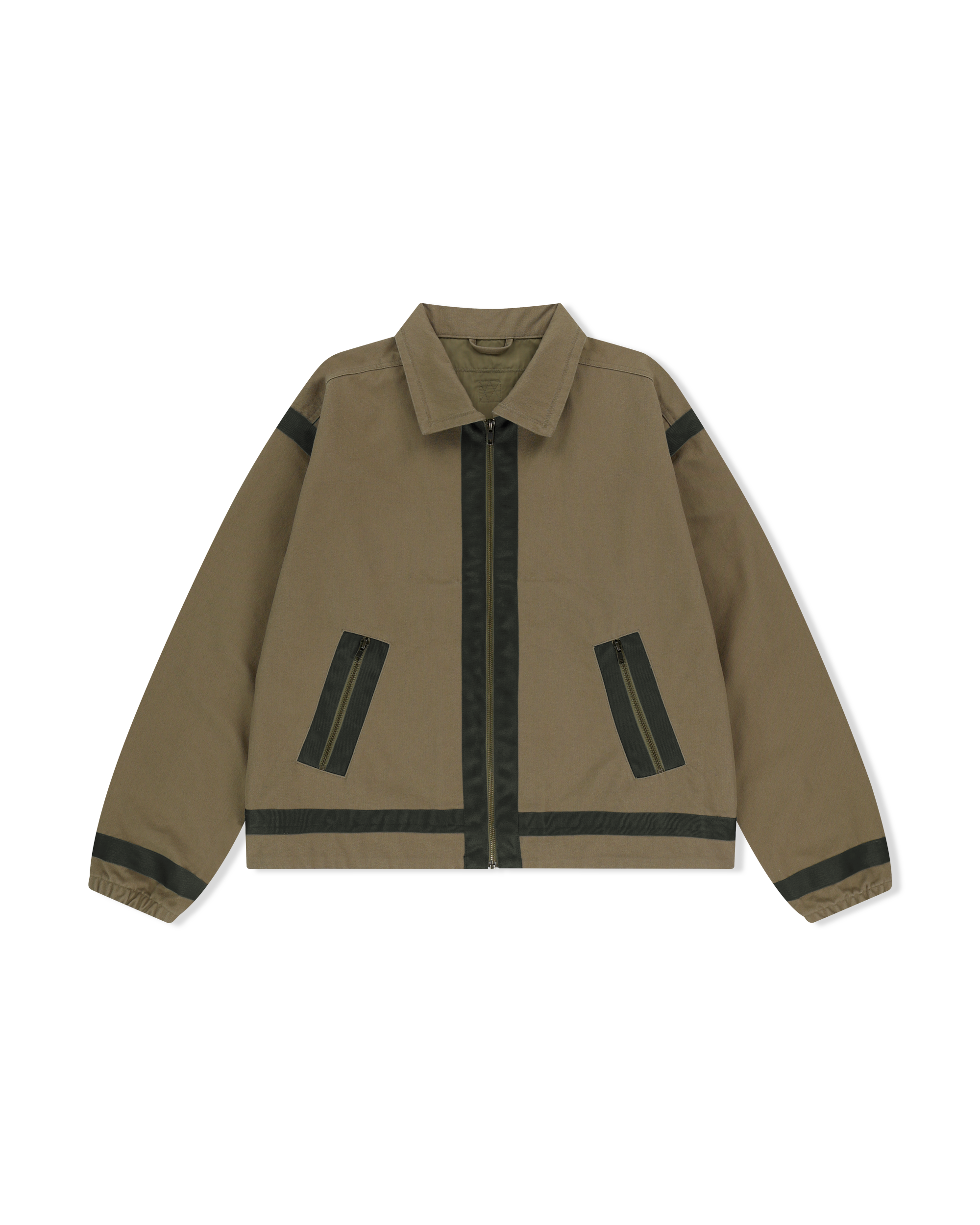 yeseyesee - Tape Detail Canvas Jacket (Khaki) product image 1 | TRAB K-Fashion Australia