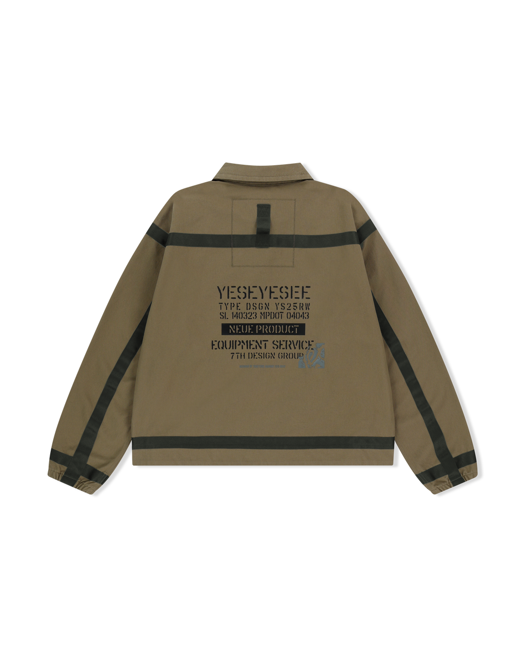 yeseyesee - Tape Detail Canvas Jacket (Khaki) product image 2 | TRAB K-Fashion Australia