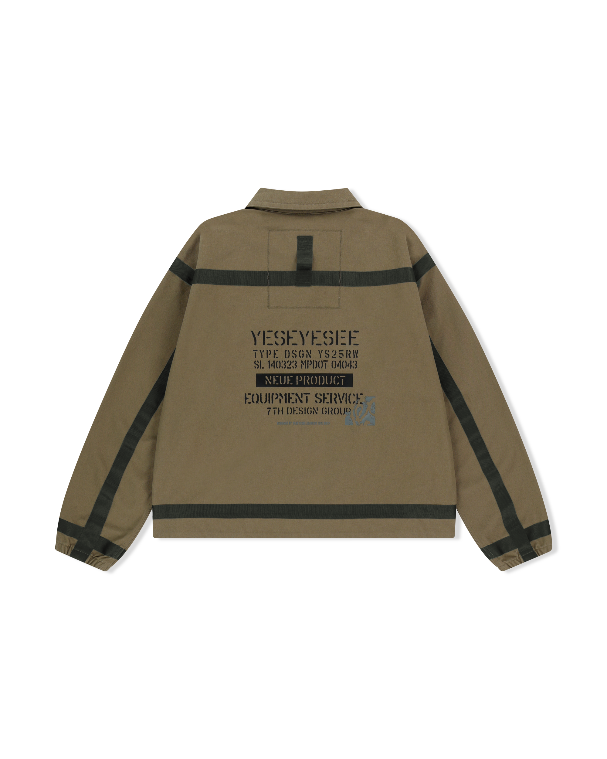 yeseyesee - Tape Detail Canvas Jacket (Khaki) product image 2 | TRAB K-Fashion Australia