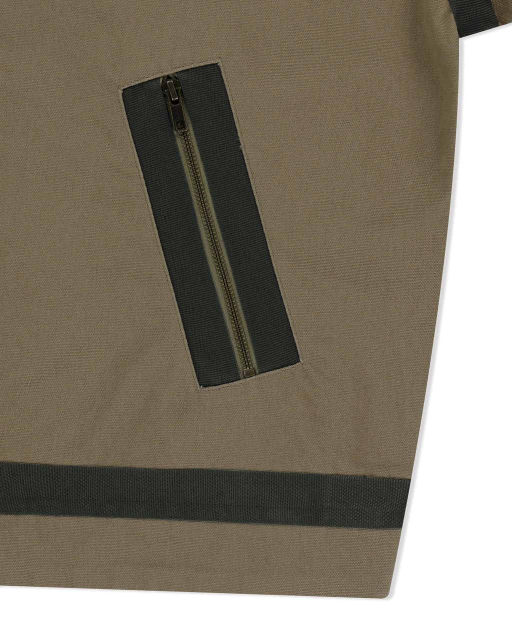 yeseyesee - Tape Detail Canvas Jacket (Khaki) product image 3 | TRAB K-Fashion Australia