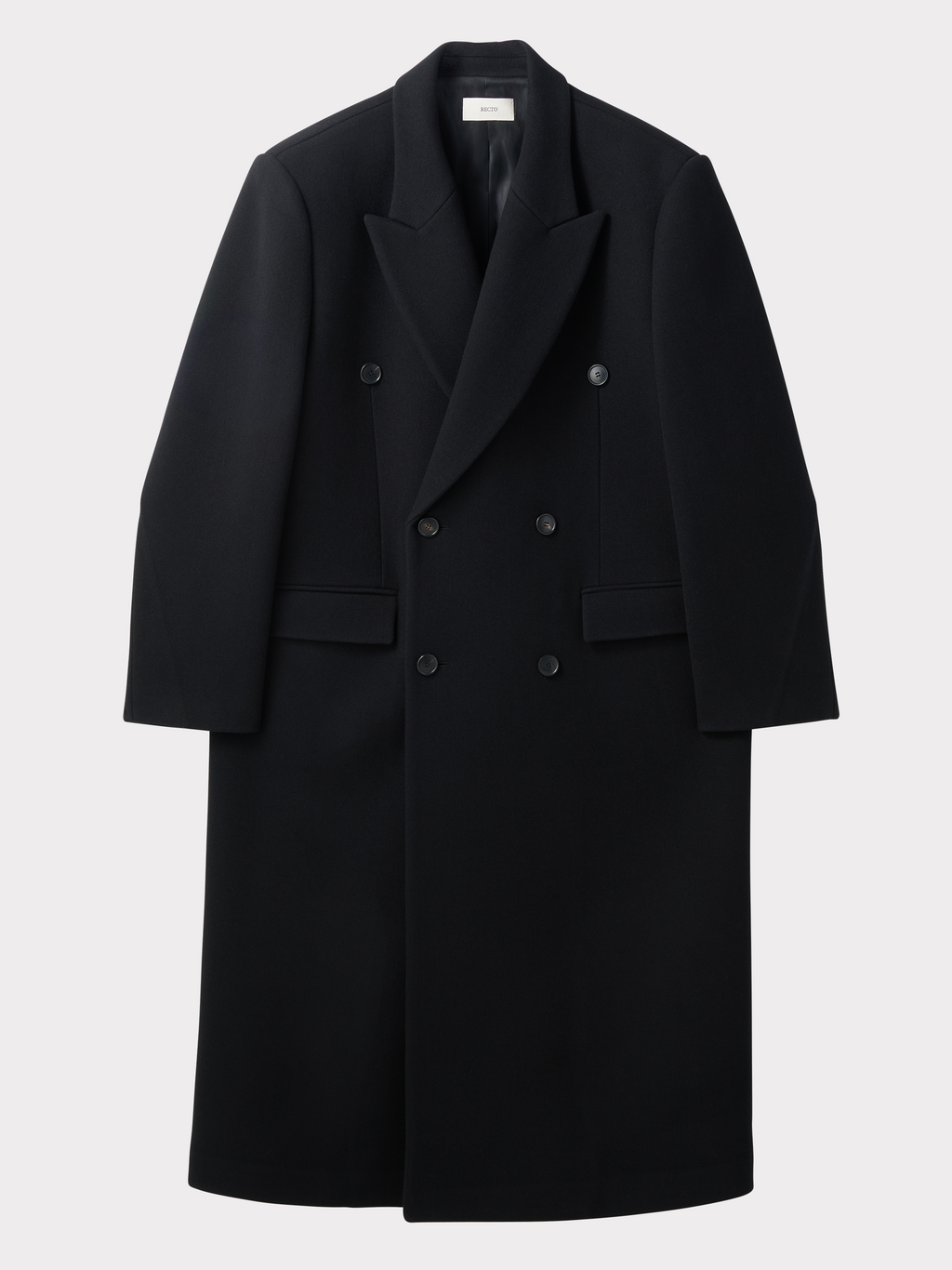 Recto - Classic Tailored Double Breasted Coat (Black) product image 5 | TRAB K-Fashion Australia