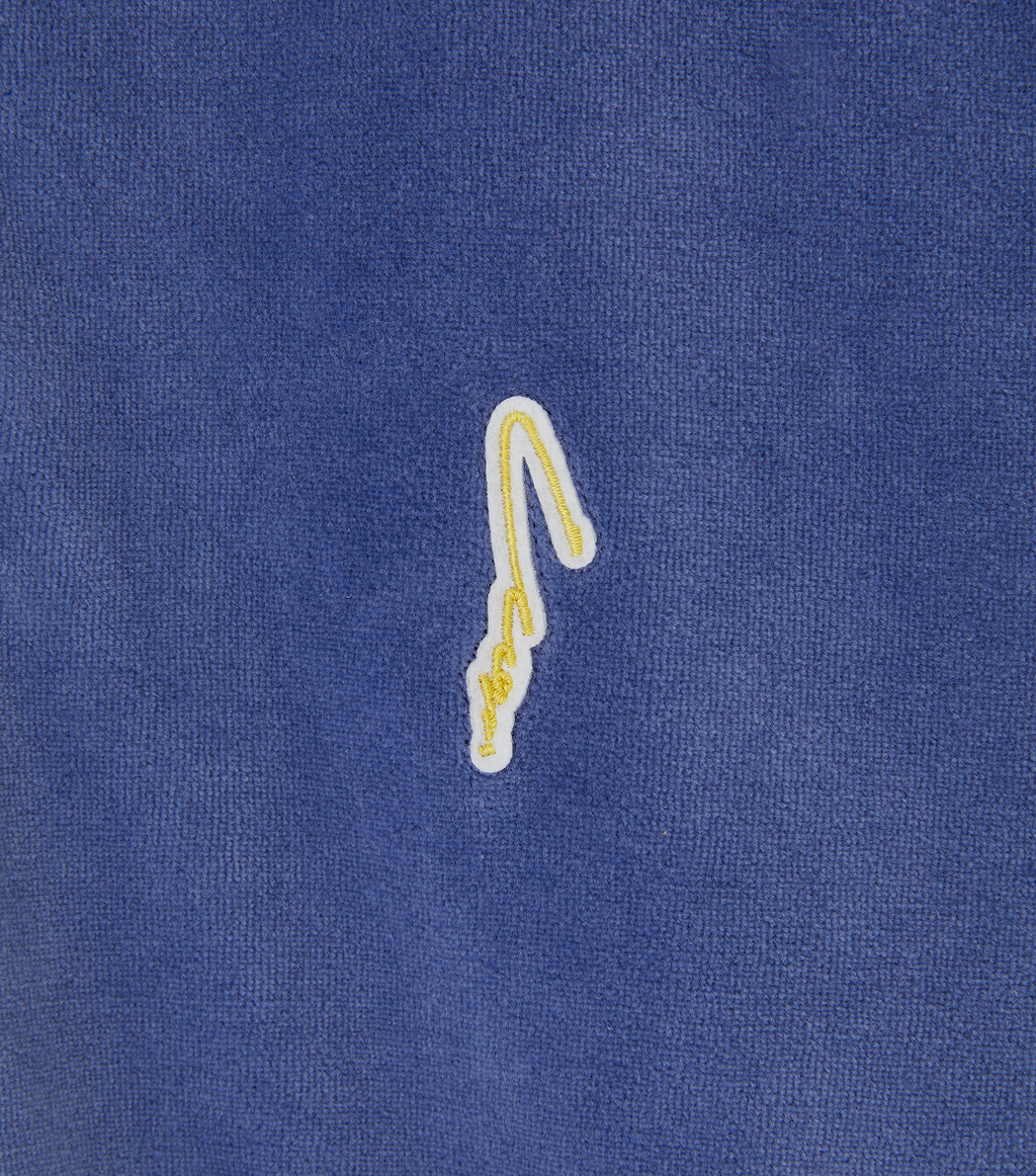 Llege - Velour Crop Hoody Zip-Up (Vintage Blue) product image 5 | TRAB K-Fashion Australia