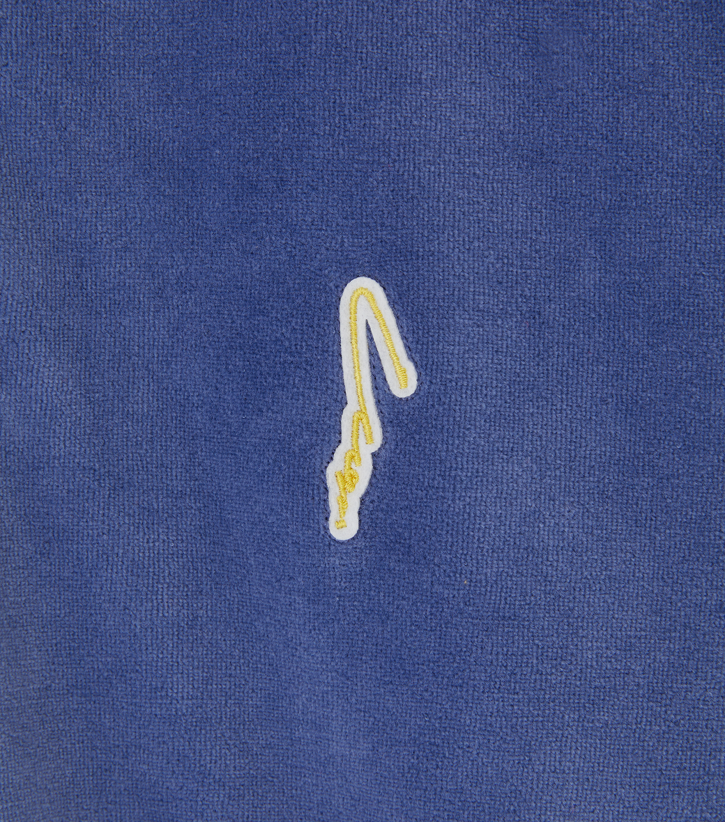 Llege - Velour Crop Hoody Zip-Up (Vintage Blue) product image 5 | TRAB K-Fashion Australia