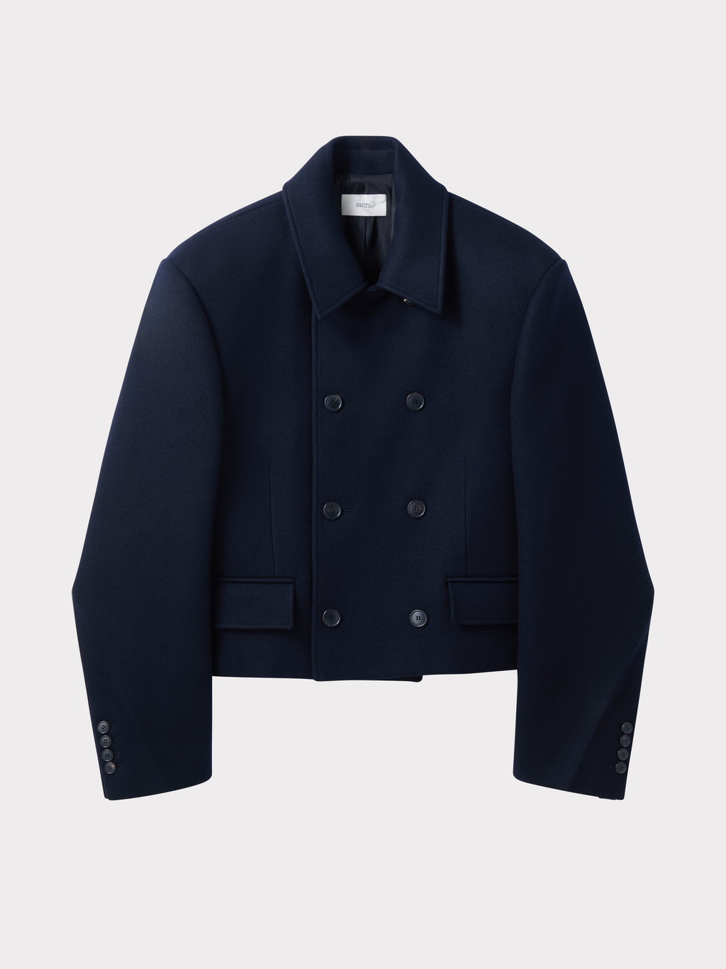 Recto - Double Breasted Short Coat (Dark Navy) product image 5 | TRAB K-Fashion Australia