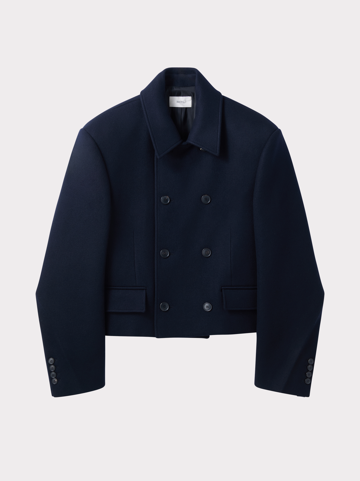 Recto - Double Breasted Short Coat (Dark Navy) product image 5 | TRAB K-Fashion Australia