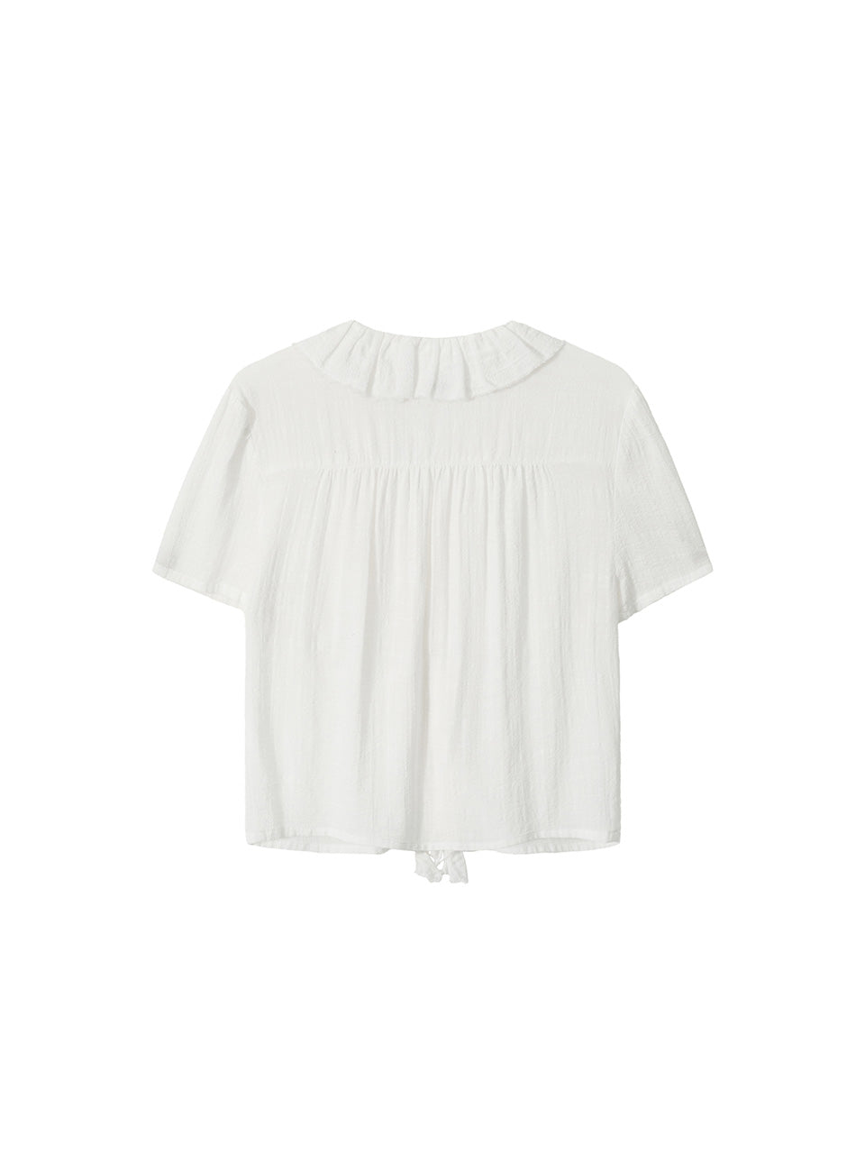 Kijun - Cotton Ruffle Blouse (Off-White) product image 10 | TRAB K-Fashion Australia