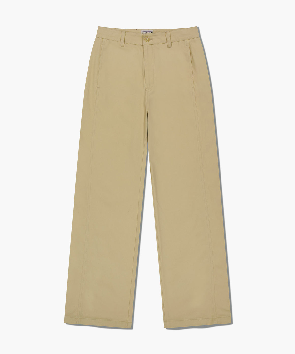 Marithe & Francois Girbaud - Cotton Curved Line Pants (Beige) product image 6 | TRAB K-Fashion Australia