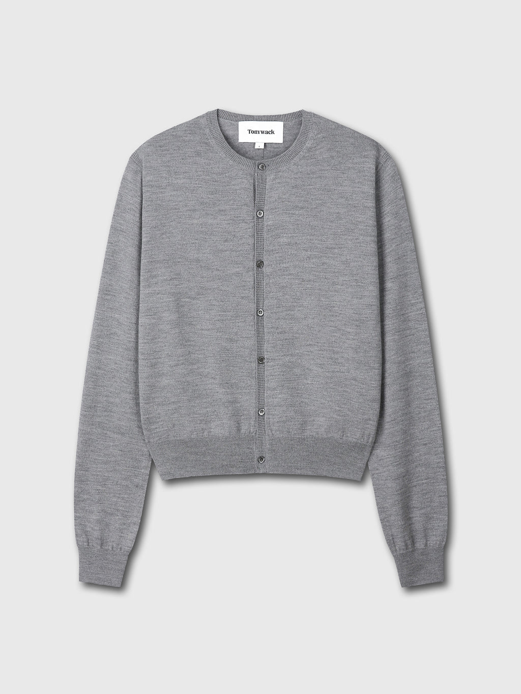 Tonywack - Super Fine Wool Crew-Neck Cardigan (Grey) product image 10 | TRAB K-Fashion Australia