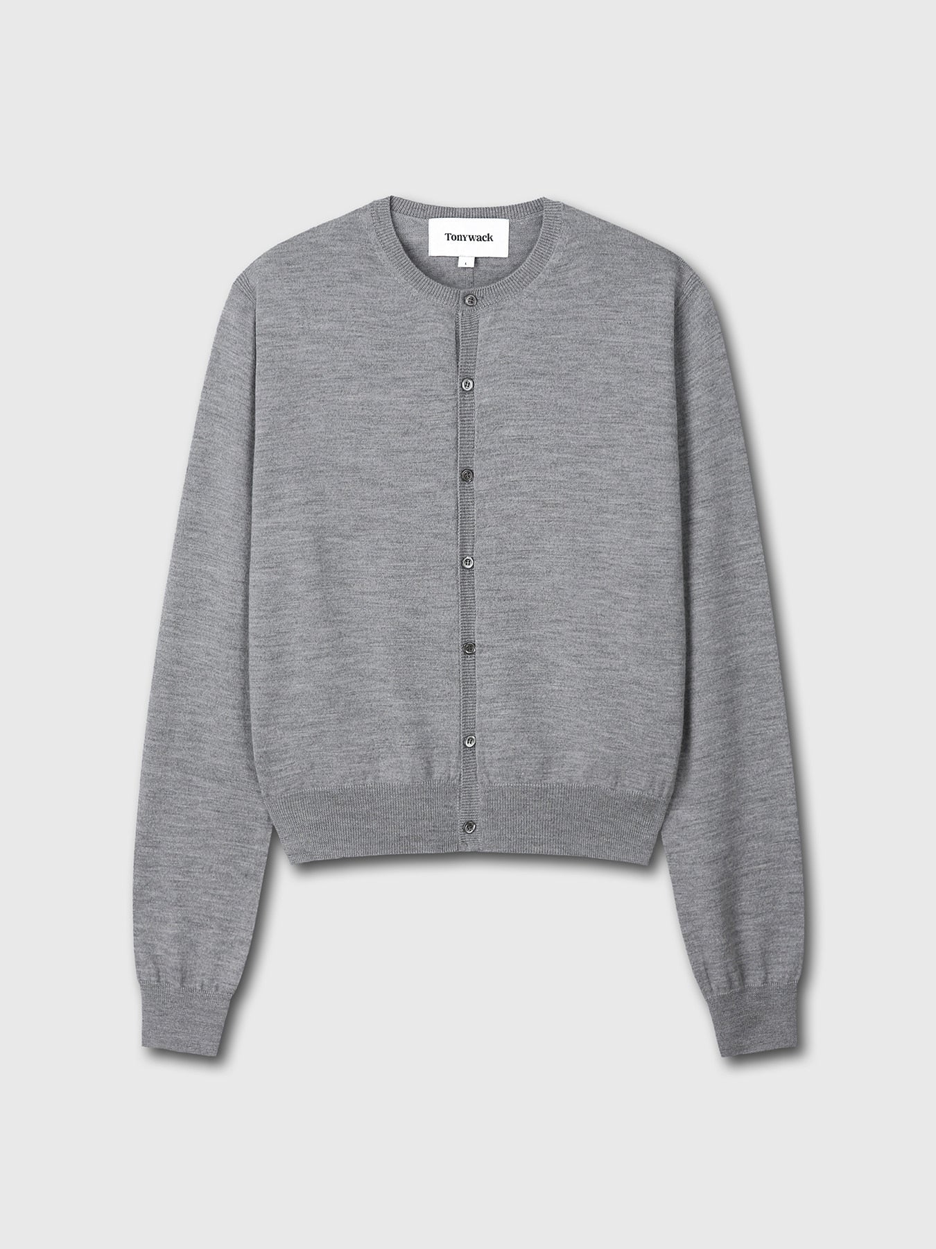 Tonywack - Super Fine Wool Crew-Neck Cardigan (Grey) product image 10 | TRAB K-Fashion Australia