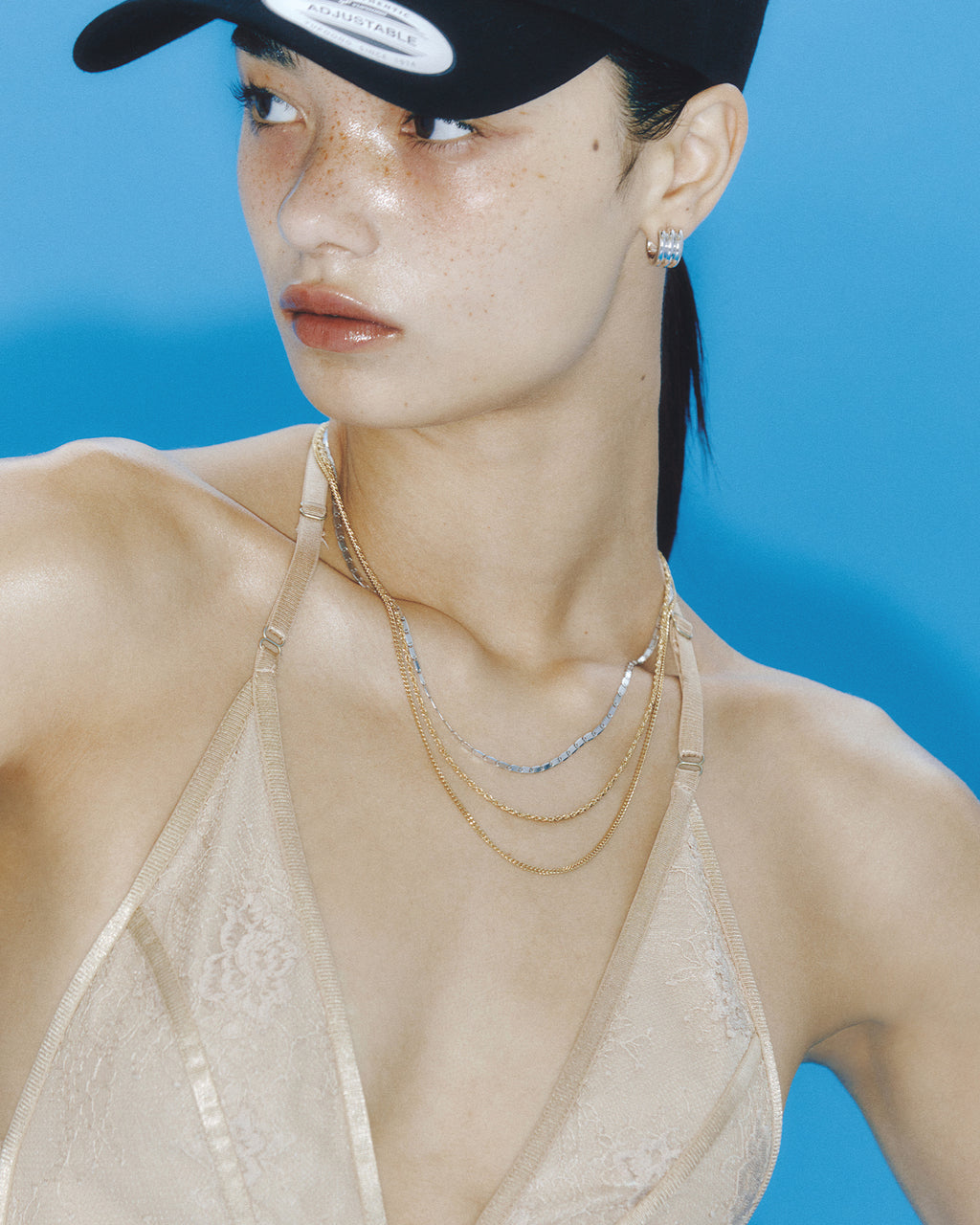 Numbering - Triple Layered Chain Necklace #7743 product image 3 | TRAB K-Fashion Australia