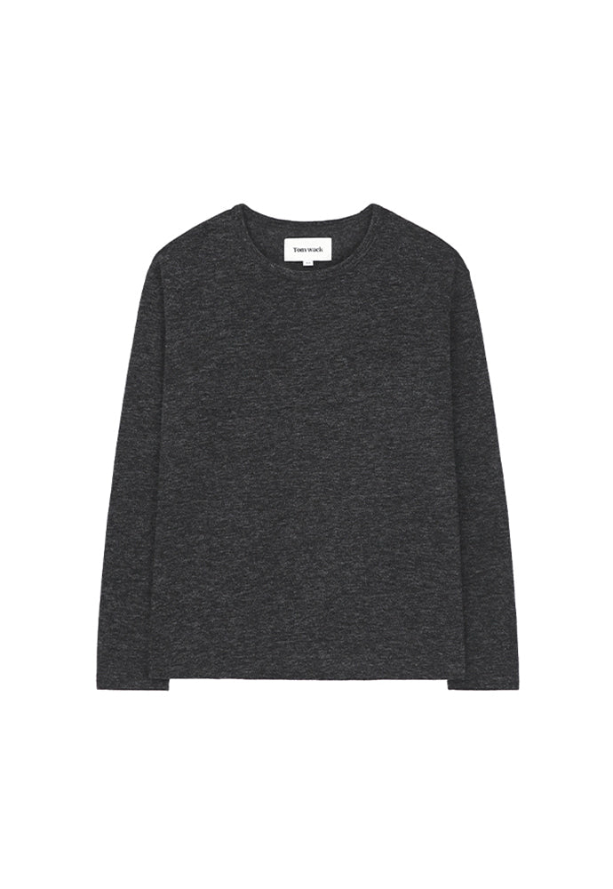 Tonywack - Twist-Melange Long Sleeve Knit (Melange Charcoal) product image 5 | TRAB K-Fashion Australia