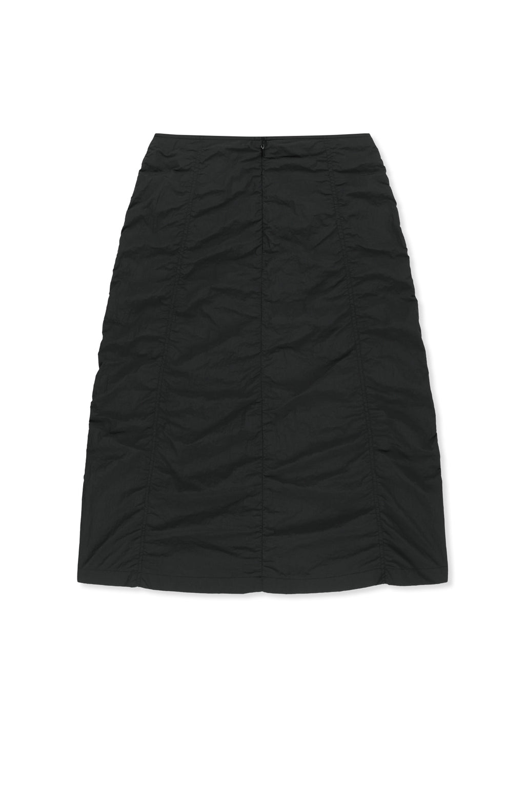 Matin Kim - Nylon Shirring Midi Skirt (Black) product image 2 | TRAB K-Fashion Australia