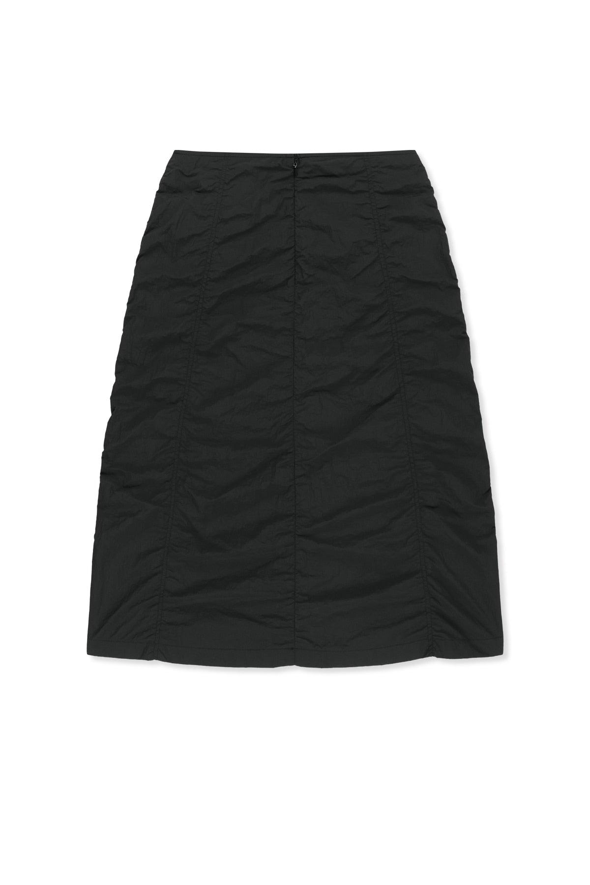 Matin Kim - Nylon Shirring Midi Skirt (Black) product image 2 | TRAB K-Fashion Australia
