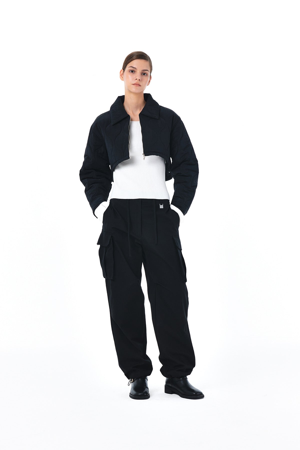 Matin Kim - Autumn Cargo Pants (Black) product image 9 | TRAB K-Fashion Australia