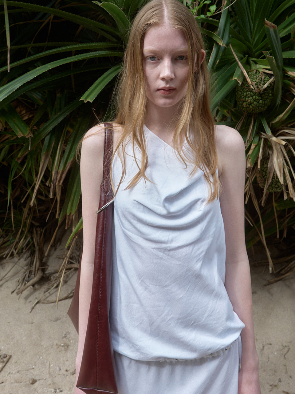Kijun - Cowl Mini Dress (Off-White) product image 4 | TRAB K-Fashion Australia