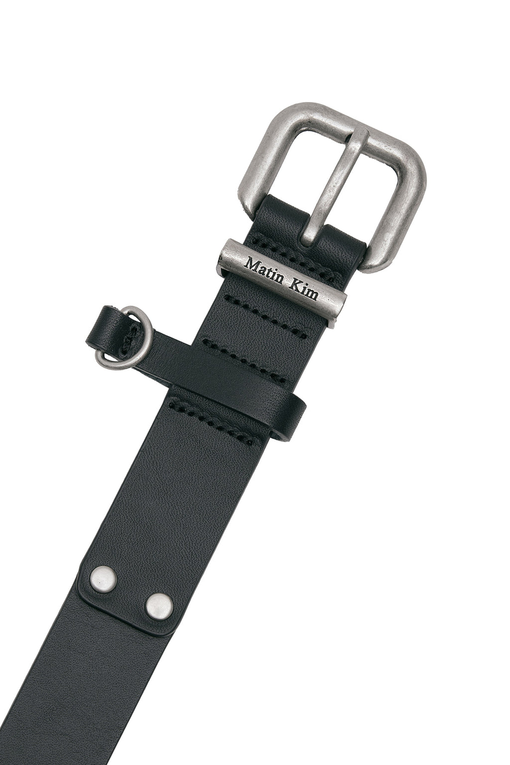 Matin Kim - Double Stud Leather Belt (Black) product image 2 | TRAB K-Fashion Australia