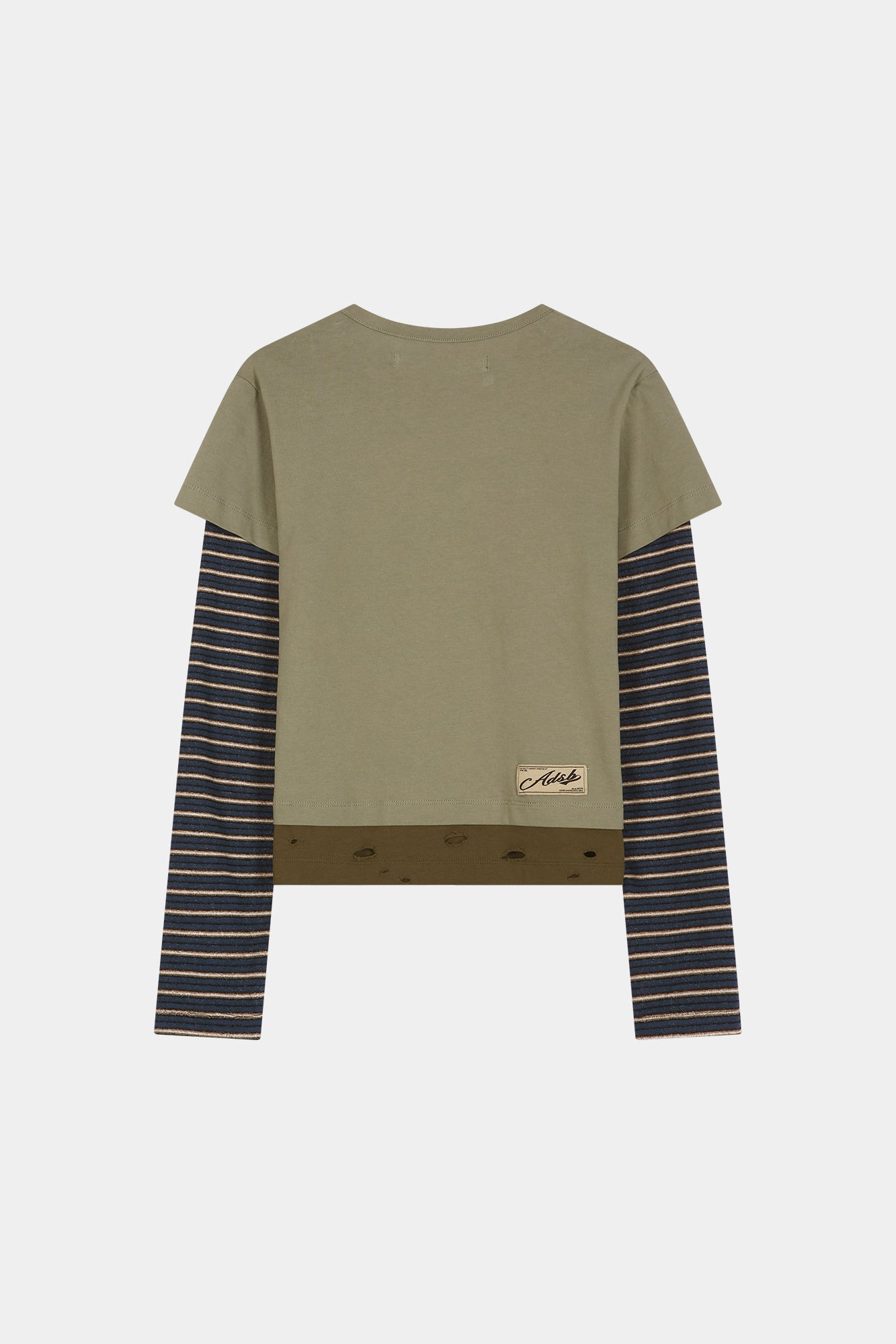 Andersson Bell - Layered Heart Message Long Sleeve T-Shirt (khaki) (Khaki) product image 11 | TRAB K-Fashion Australia