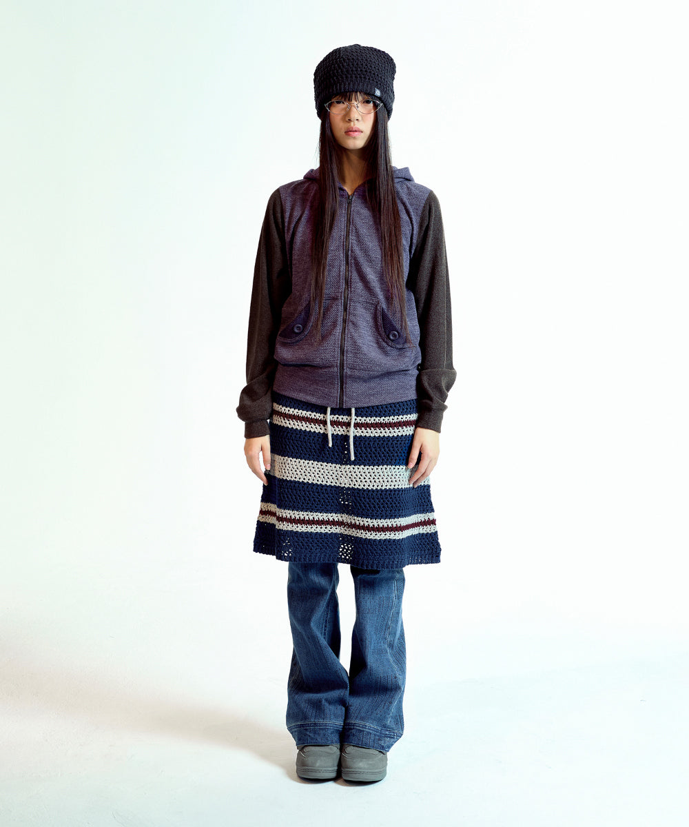 Coyseio - Button Pocket Zip-Up Hoodie (Purple) product image 7 | TRAB K-Fashion Australia