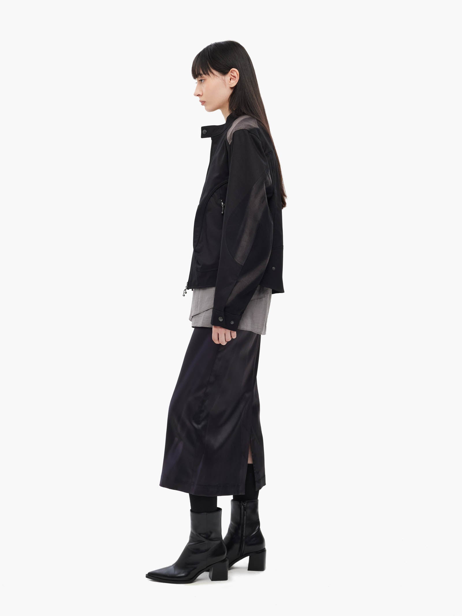 Jiyong Kim - Sun-Bleached Biker Jacket (Black) product image 4 | TRAB K-Fashion Australia