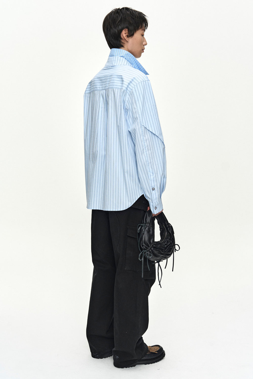 Andersson Bell - Double Layered Stripe Shirt (Blue) product image 3 | TRAB K-Fashion Australia