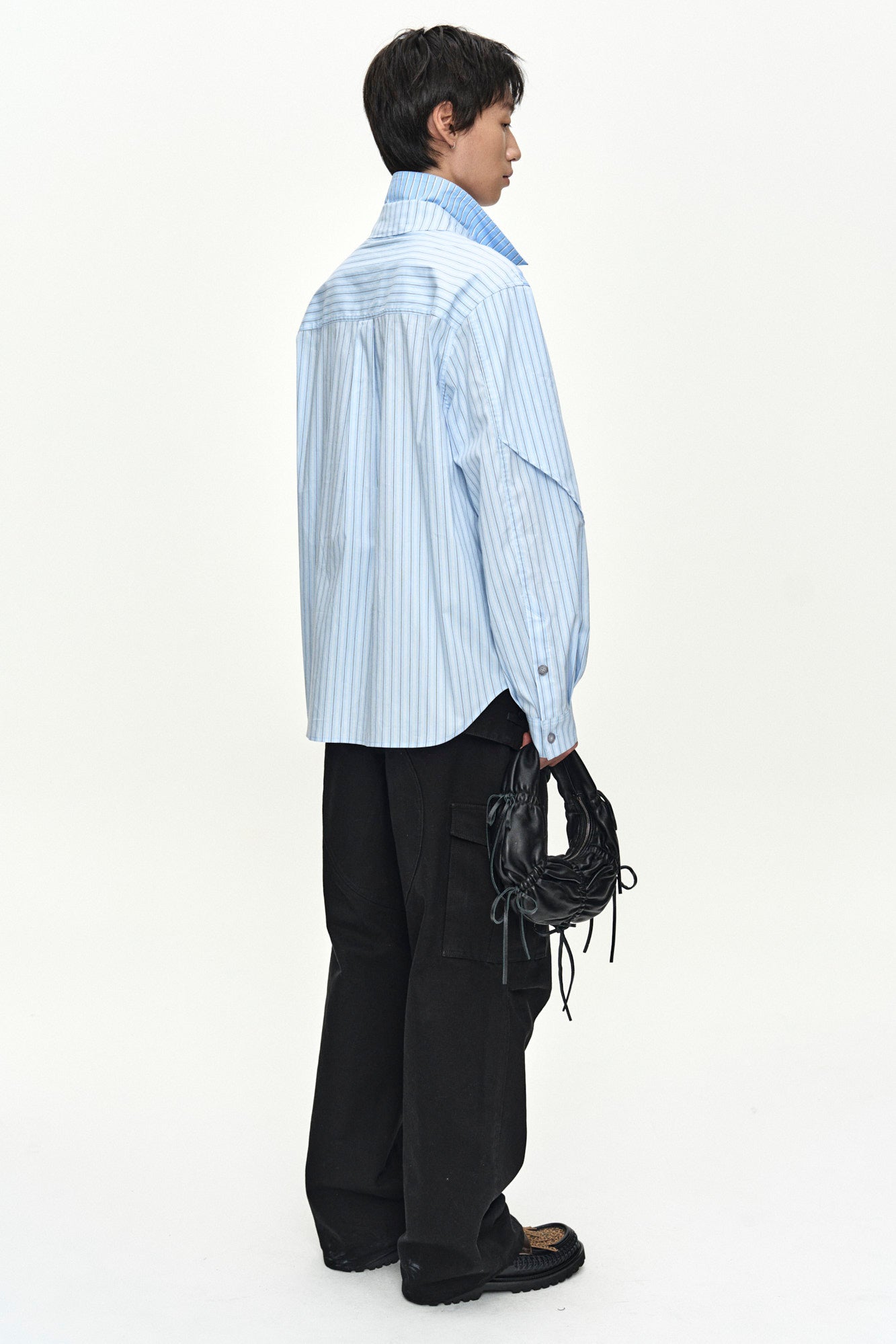 Andersson Bell - Double Layered Stripe Shirt (Blue) product image 3 | TRAB K-Fashion Australia