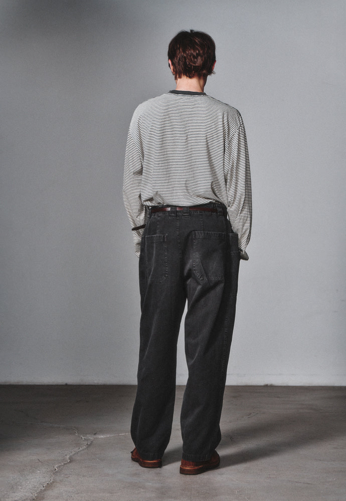 Art if acts - Washed Stripe Long Sleeve (Charcoal) product image 3 | TRAB K-Fashion Australia