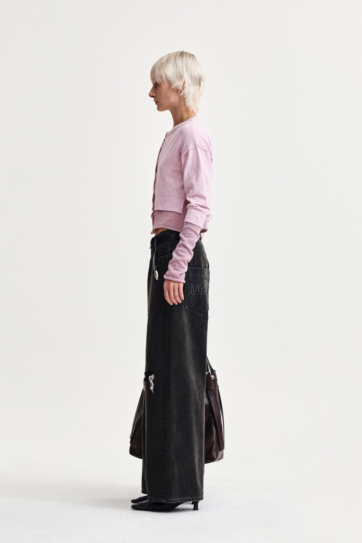 Matin Kim - Layered Texture Knit Cardigan (Lilac) product image 6 | TRAB K-Fashion Australia