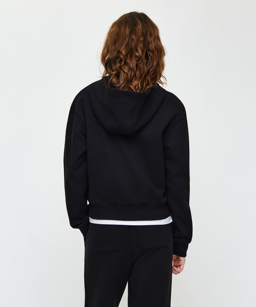 Marithe & Francois Girbaud - Small Classic Logo Hoodie Zipup (Black) product image 3 | TRAB K-Fashion Australia