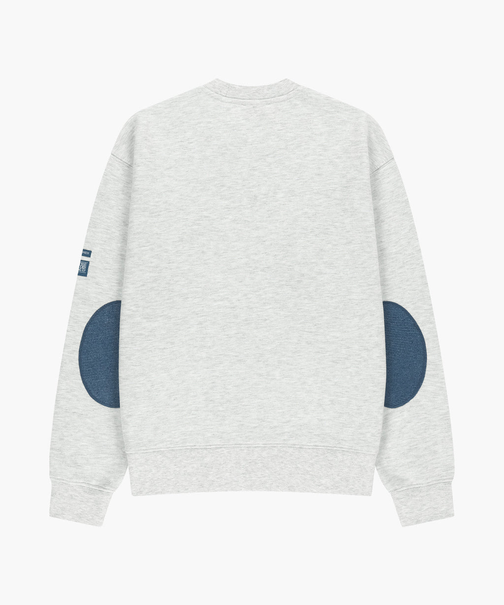 Marithe & Francois Girbaud - Marithe X Saint James Bon Bon Elbow Patch Sweatshirt (Light Heather Gray) product image 5 | TRAB K-Fashion Australia