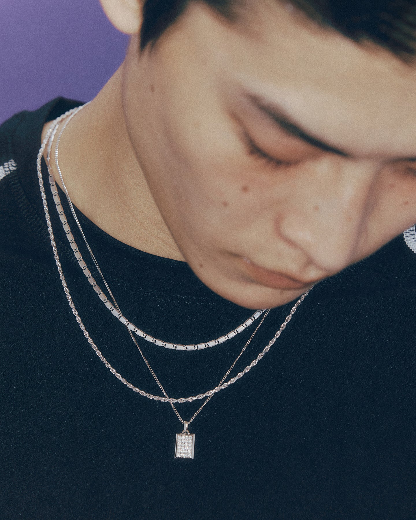 Numbering - Triple Layered Chain Necklace #7743 product image 5 | TRAB K-Fashion Australia