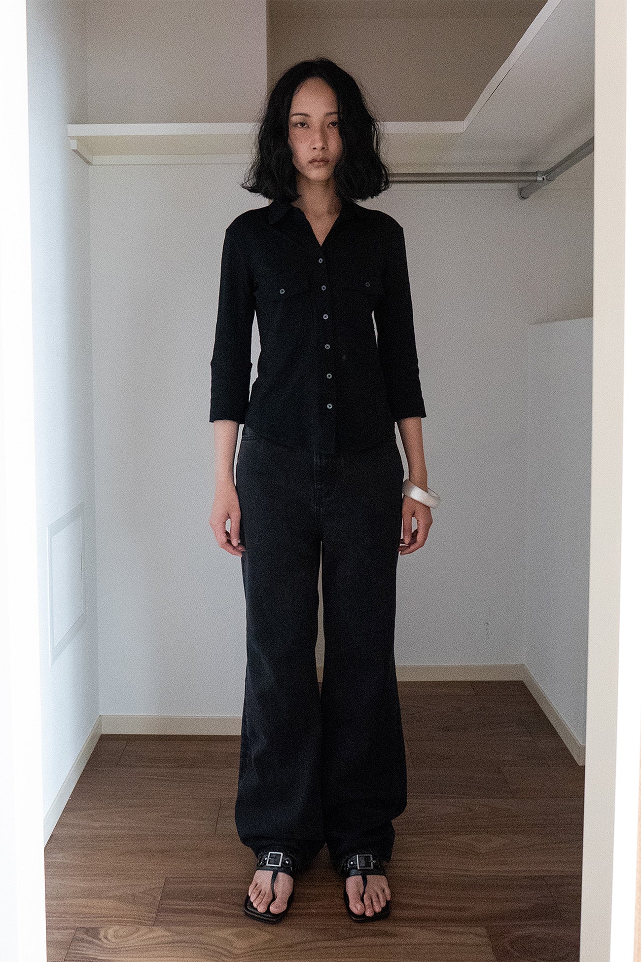 Deinet - Straight Denim Pants (Black) product image 1 | TRAB K-Fashion Australia