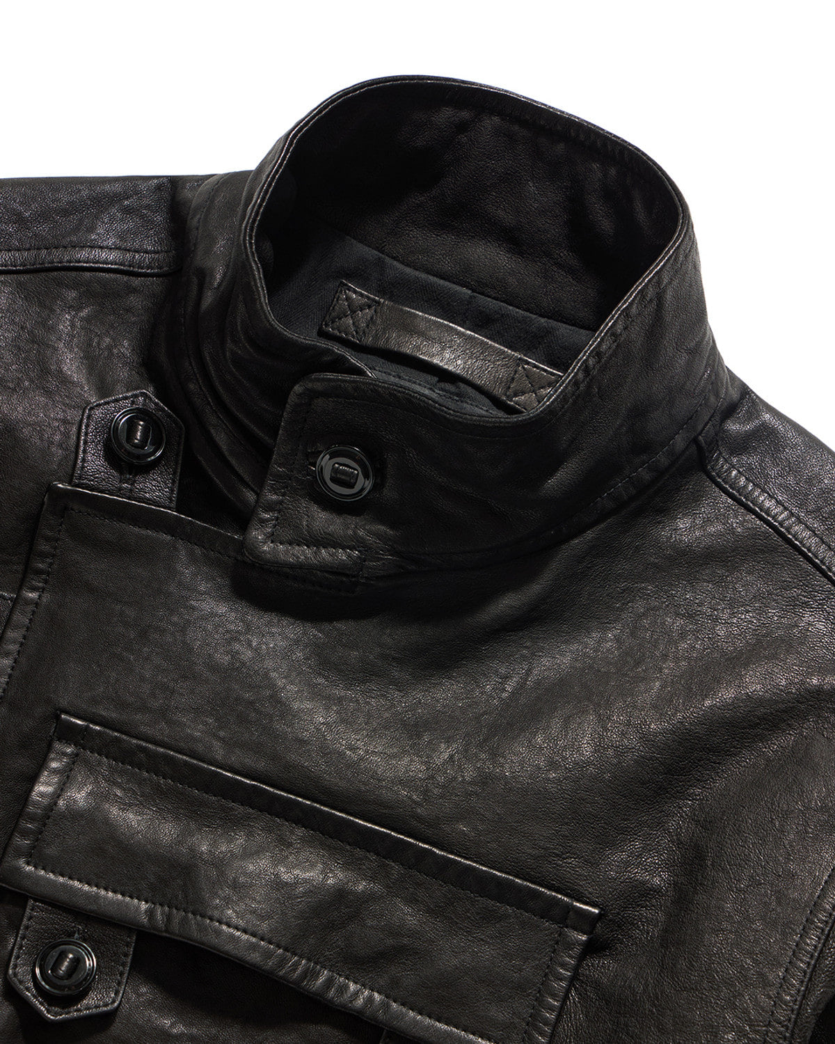 Eastlogue - Motorcycle Leather Jumper (Black) product image 3 | TRAB K-Fashion Australia