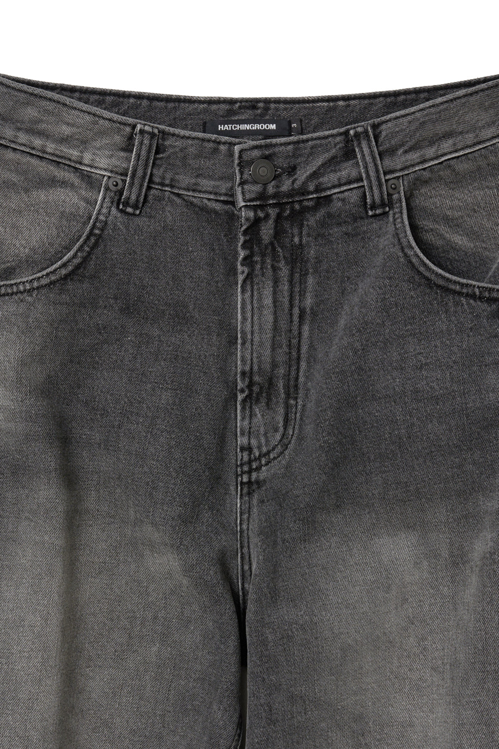Hatchingroom - Flare Button Jeans Washed (Black) product image 3 | TRAB K-Fashion Australia