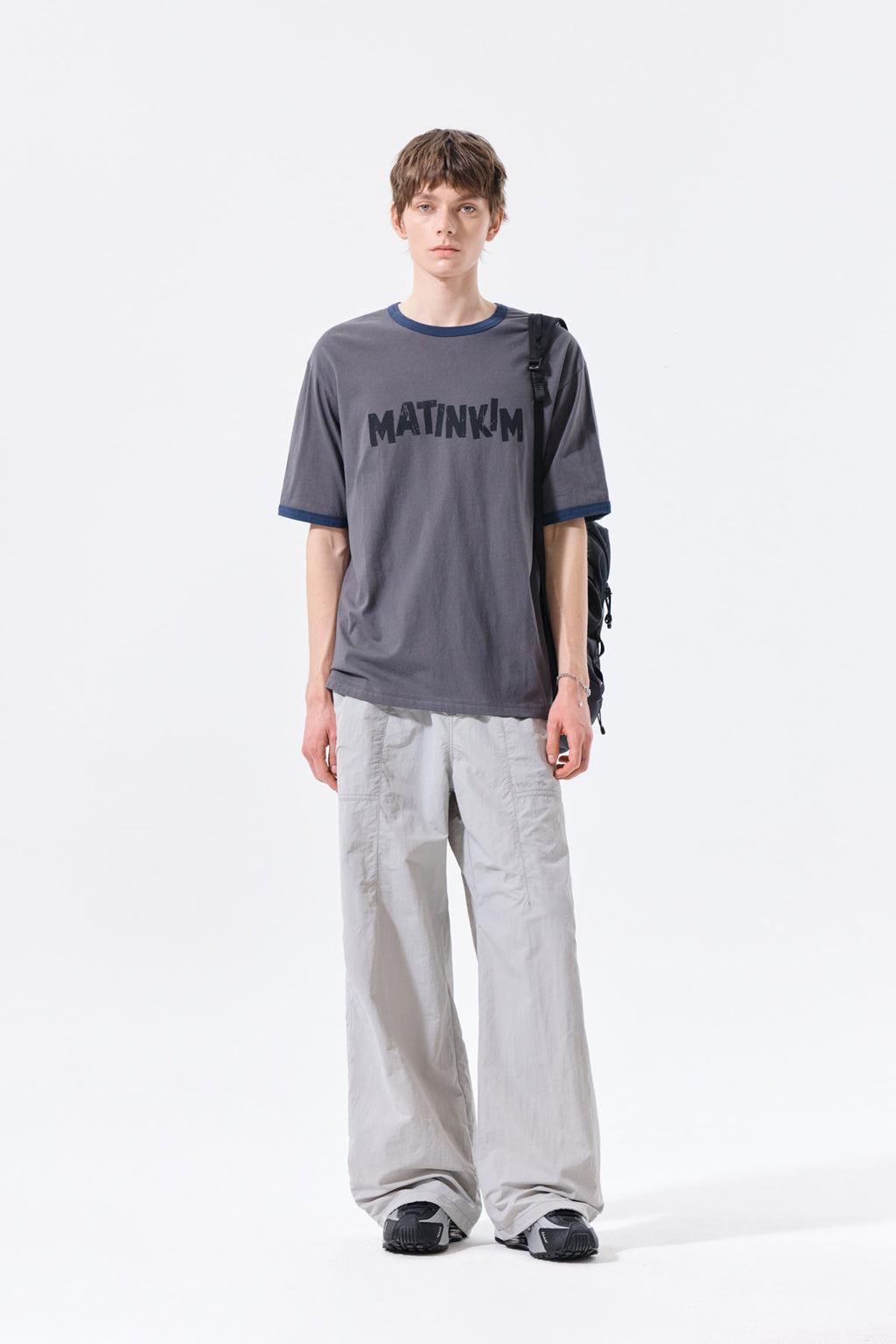 Matin Kim - Matin Logo Ringer Top (Charcoal) product image 8 | TRAB K-Fashion Australia