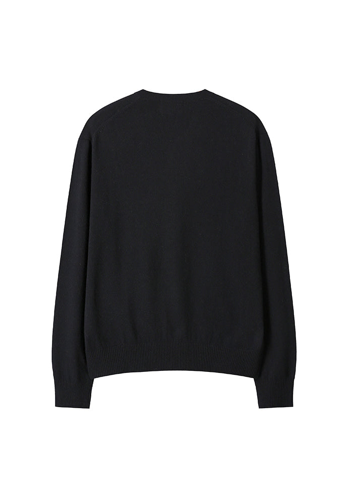 Art if acts - Cashmere V-Neck Knit (Black) product image 7 | TRAB K-Fashion Australia