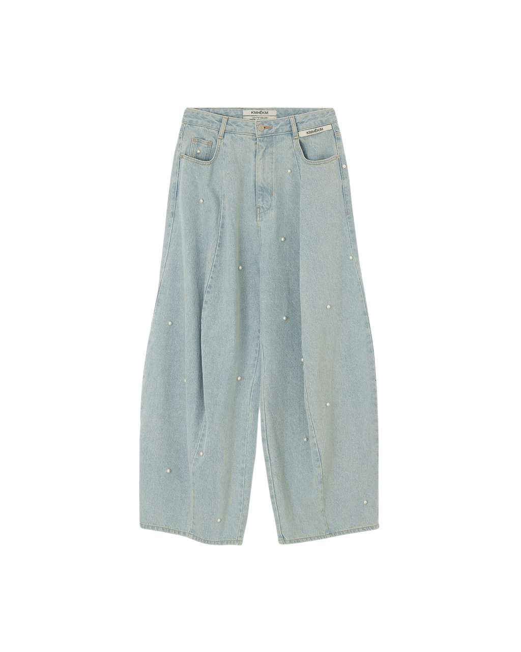 Kimhe Kim - Pearl Embellished Balloon Fit Jeans (Sky Blue) product image 1 | TRAB K-Fashion Australia