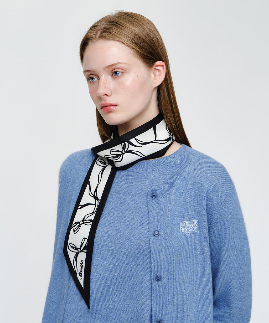 Marithe & Francois Girbaud - Silk Twilly Scarf (Ivory) product image 6 | TRAB K-Fashion Australia