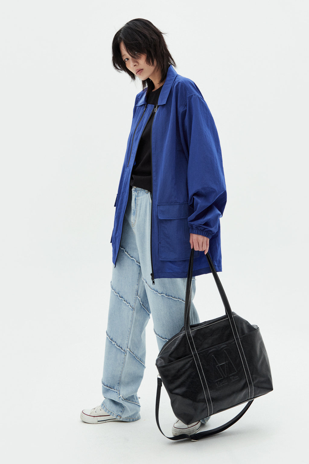 Matin Kim - Two Way Anorak Jumper (Blue) product image 10 | TRAB K-Fashion Australia