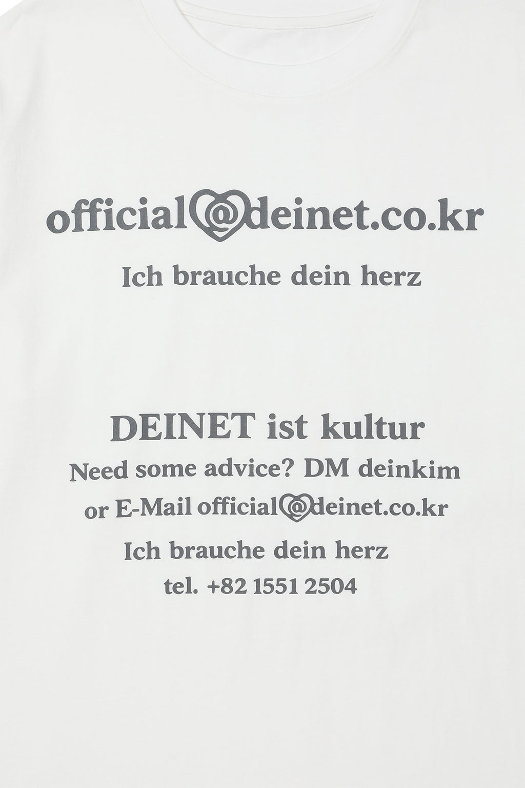Deinet - Lettering Graphic Oversized T-Shirt (White) product image 4 | TRAB K-Fashion Australia