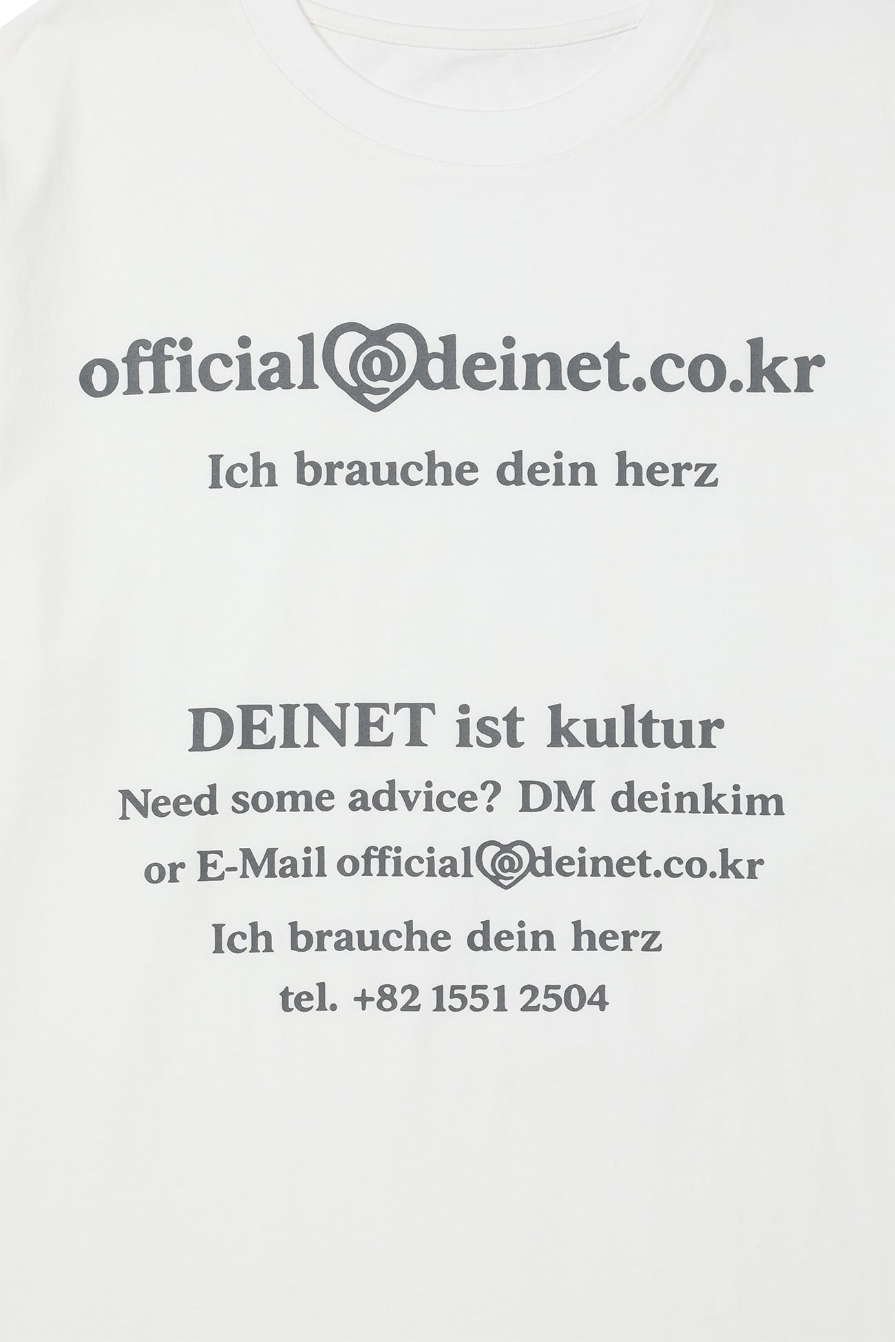 Deinet - Lettering Graphic Oversized T-Shirt (White) product image 4 | TRAB K-Fashion Australia