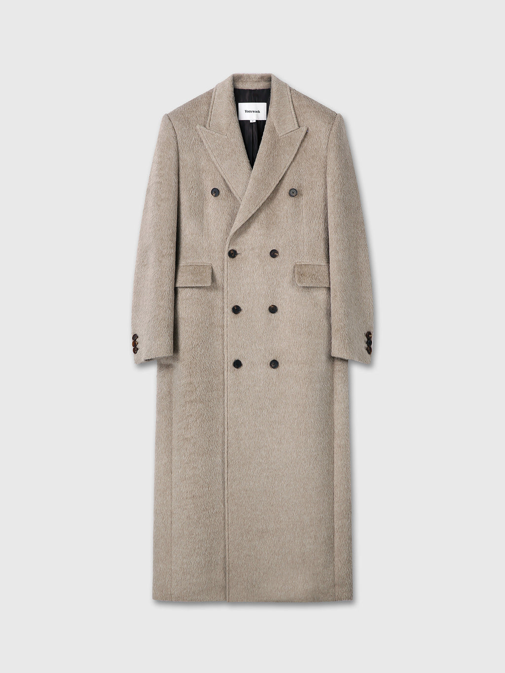 Tonywack - Wool And Alpaca Fitted Double-Breasted Maxi Coat (Beige) product image 10 | TRAB K-Fashion Australia