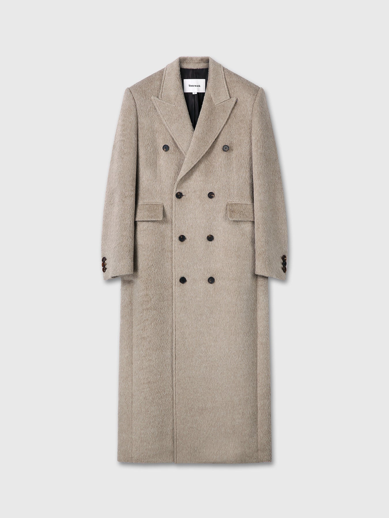 Tonywack - Wool And Alpaca Fitted Double-Breasted Maxi Coat (Beige) product image 10 | TRAB K-Fashion Australia