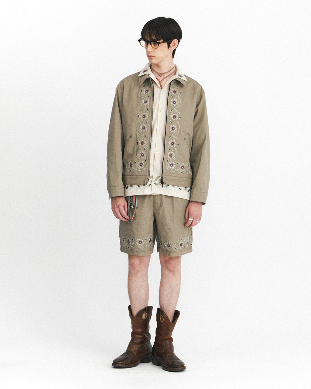Eastlogue - Embroidery Swing Jacket (Sand) product image 1 | TRAB K-Fashion Australia