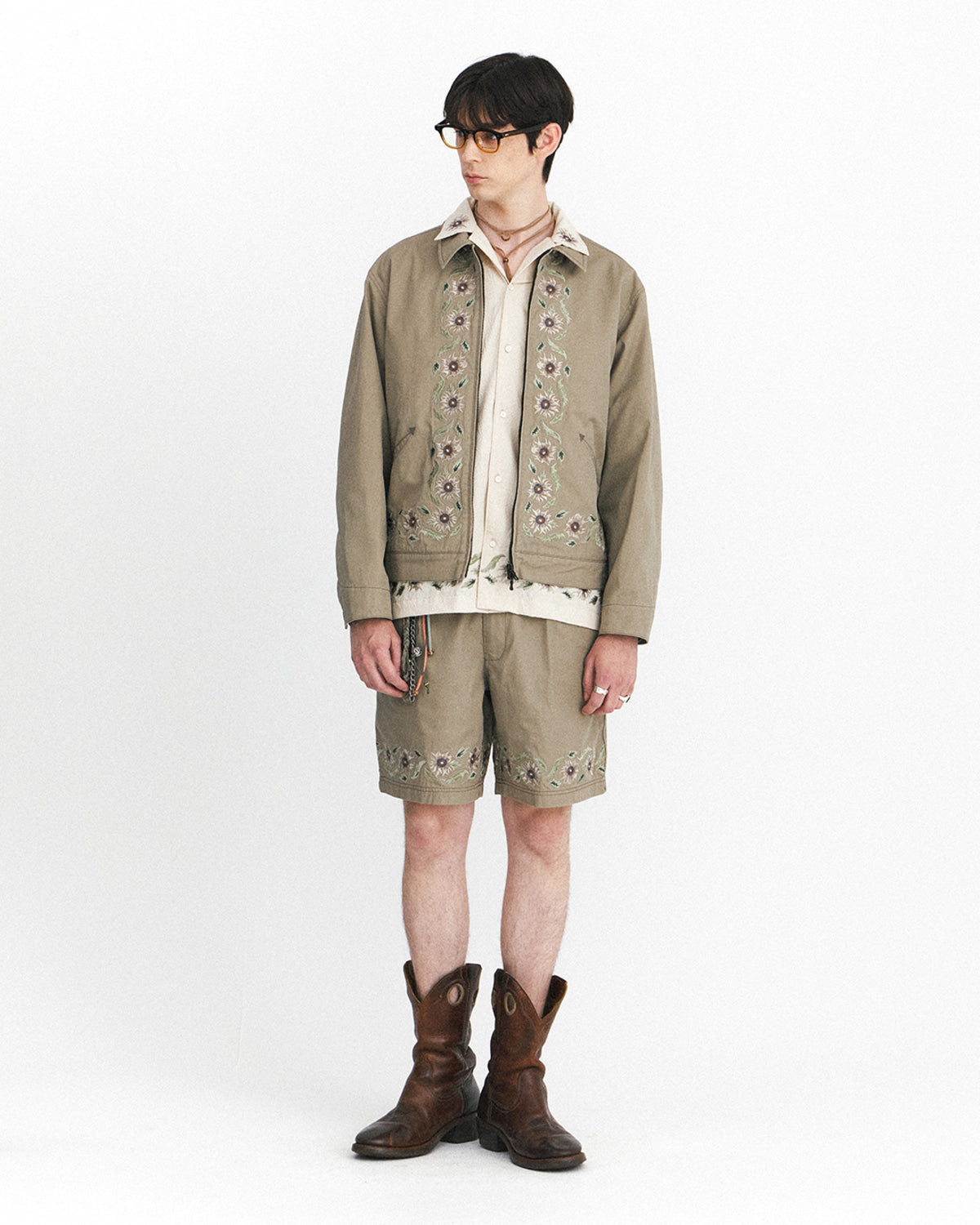 Eastlogue - Embroidery Swing Jacket (Sand) product image 1 | TRAB K-Fashion Australia
