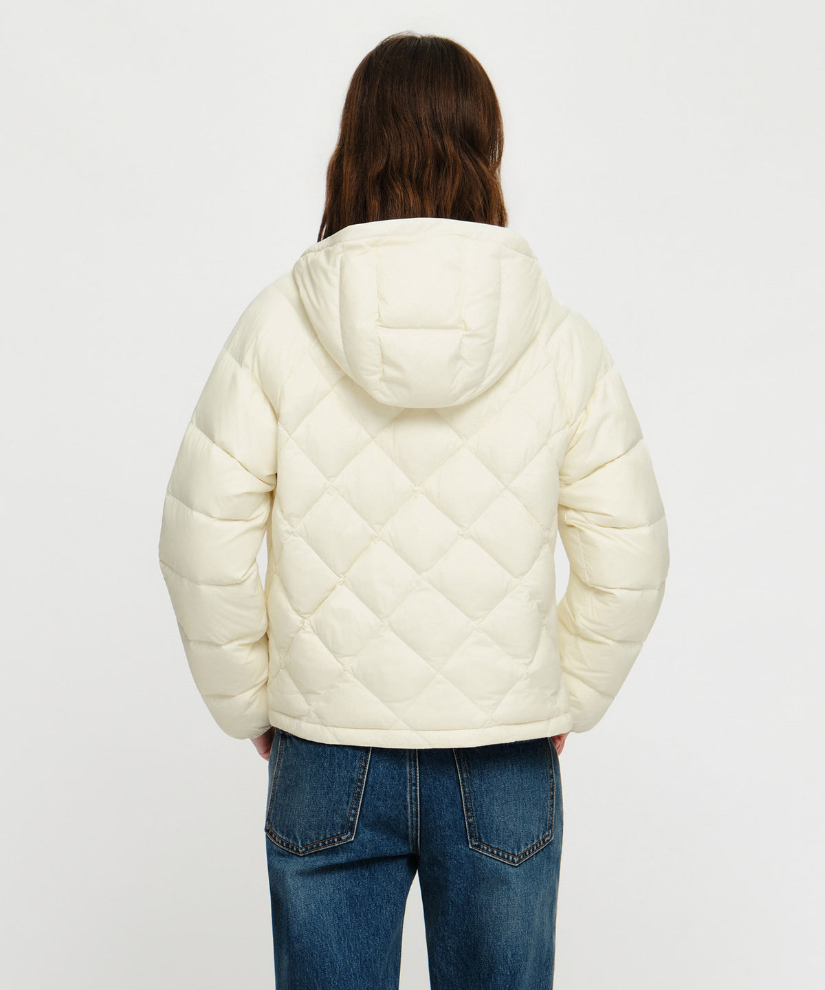 Marithe & Francois Girbaud - Hooded Lightweight Down Jacket (Ivory) product image 3 | TRAB K-Fashion Australia